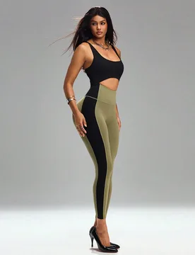 Mono sin mangas con parches de colores contrastantes y diseño calado para mujer, otras prendas de danza - Shein - FashionsVida