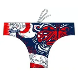 Maori Flag Waterpolo Swimming Brief red / navy 13-14 Years Boys