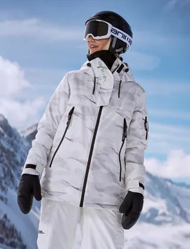 Trail Womens Snow Jacket - White - White - Size: 16 - Animal - FashionsVida