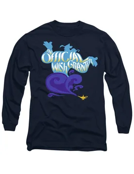 Aladdin Official Wish Granter, The Genie Long Sleeve T-Shirt, Navy - Navy - Size: S - Disney - FashionsVida