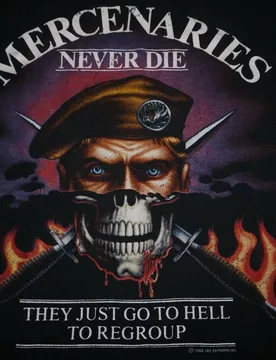 Rare 80s Mercenaries Never Say Die Military Armed Special Force Men T Shirt Short Casual customized products - Aliexpress - FashionsVida
