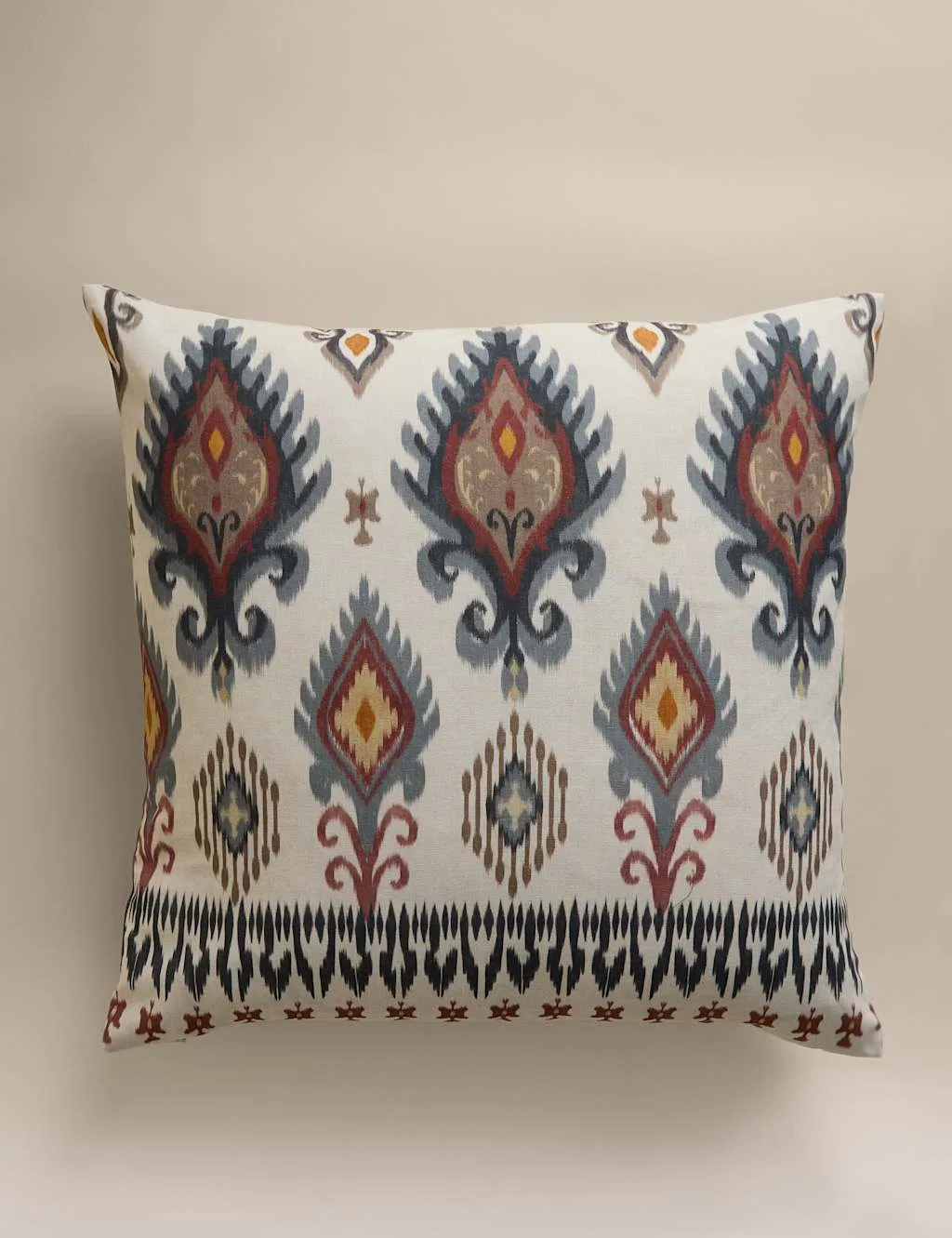 Pure Cotton Geometric Cushion Cover Multi - M&S - FashionsVida
