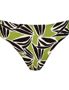 Braga de bikini con lazos ajustables a los lados y estampado hojas - Dolores Cortés - FashionsVida