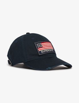 Superdry Damen Baseball Cap mit Aufnähern Navy - Größe: 1Größe