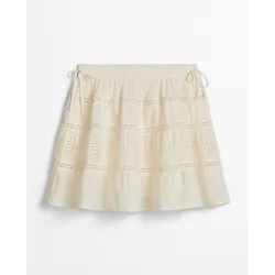 Boho rock en estilo folclórico suelto de gasa de algodón bordada