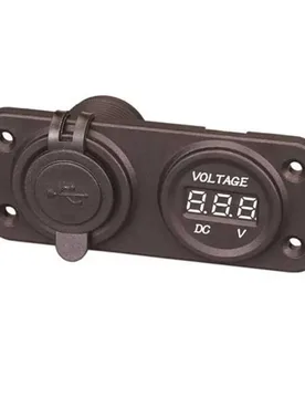 Electric Panel With Voltmeter And Usb Black One Size unisex - A.a.a. - FashionsVida