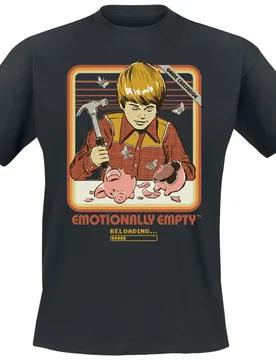 T-Shirt - Emotionally Empty - M bis 3XL - für Männer - Größe XXL - schwarz - Männer - male - Steven Rhodes - FashionsVida