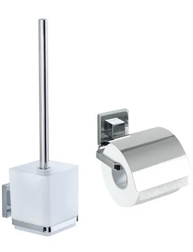 WC-Set „Quadro“ 2-tlg. Vacuum-Loc® - WENKO - FashionsVida