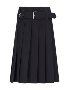 Women's Wool Skirt with Brass Details