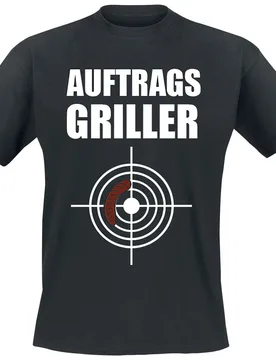 T-Shirt - Auftragsgriller - S bis 4XL - für Männer - Größe 3XL - schwarz - Männer - male - Food - FashionsVida