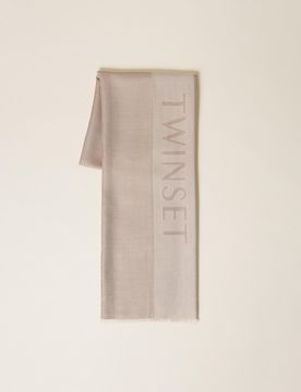 Twinset Étole jacquard avec logo