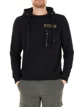 Felpa con cappuccio NERO L