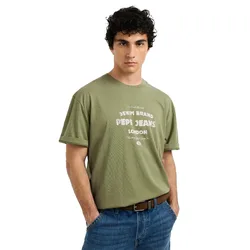 T-shirt à Manches Courtes Jaxon Washed Army Green 2XL