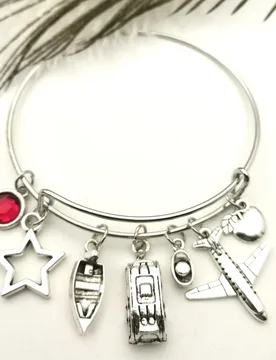 Birthstone Bracelet Mini Touring Car, Aircraft, Speedboat Ingot Pentagram Bracelet Party Gift Jewelry 9 Colors - Aliexpress - FashionsVida