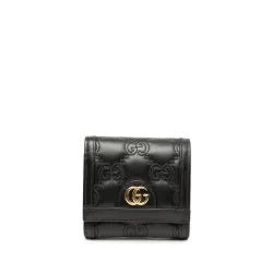 GG Matelasse Calfskin Card Case Wallet