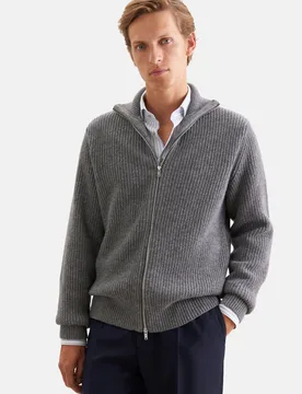 Regular Cardigan Uni Grau L - Seidensticker - FashionsVida