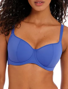 Womens Jewel Cove Sweetheart Bikini Top - Blue Polyamide - Size 40dd - Freya - FashionsVida