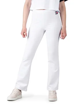 Badge Flare Leggings White XS Damen - Tommy Jeans - FashionsVida