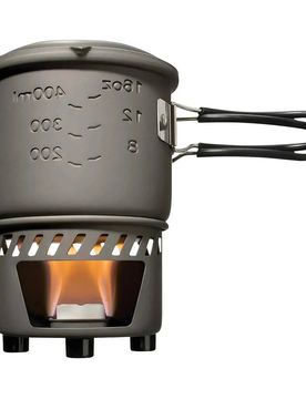 Trockenbrennstoff-Kochset Aluminium 0.585 L Default Title adult