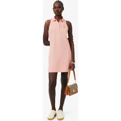 Vestido polo de mujer sin mangas de piqué en