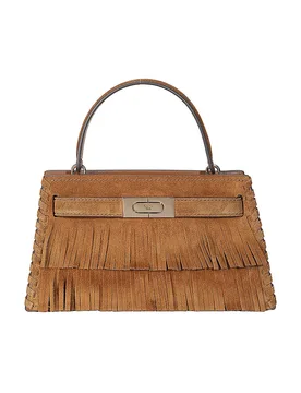 Bolso de cuero - Bolso tote LEE RADZIWILL camel - Tory burch - FashionsVida