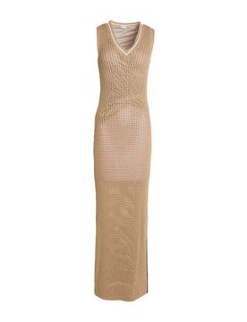 Maxi-Kleid Damen Sand M Damen