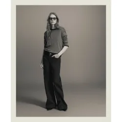 Pantalón flare denim de mujer