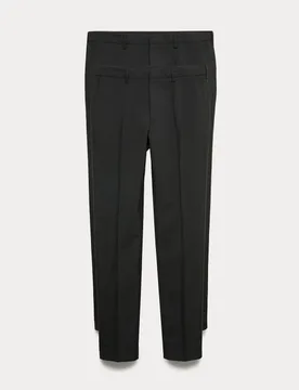 Pack Slim Fit Active Waist Smart Trousers Black male - M&S - FashionsVida