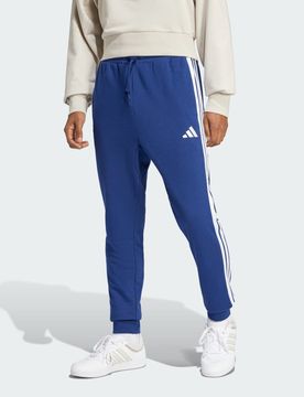 Pantaloni Essential 3-Stripes French Terry XS Dark Blue / White