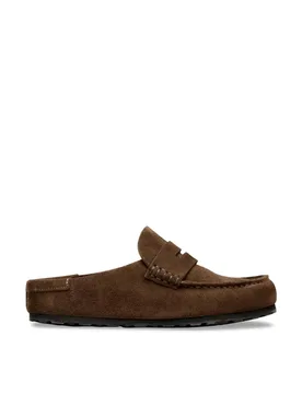 Naples Suede Mules Brown female - Birkenstock - FashionsVida