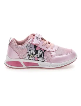 Sneakers Rosa con Velcro e Brillantini e Luci nella Suola MINNIE D3010663T 29 - Disney - FashionsVida