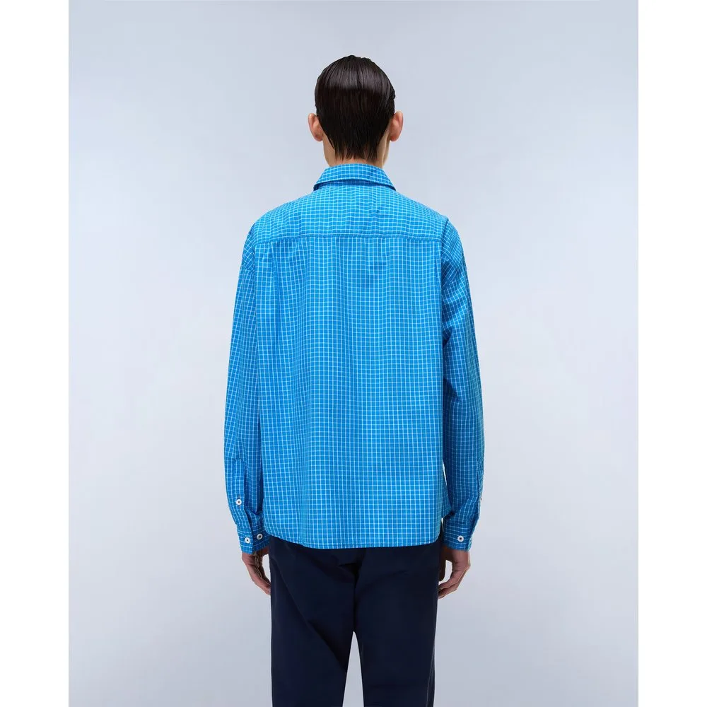 Camisa de algodón eos de hombre con corte relaxed de rayas - Napapijri - FashionsVida