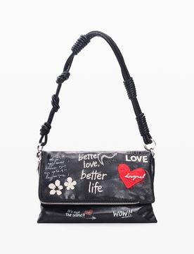 Sac matelassé moyen, , Polyamide, Noir, U