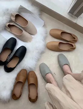 Bailamos Women Flats New Ballerinas Soft Leather Moccasins Slip On Retro Grandma Shoes Ladies mules slippers Spring Summer - Aliexpress - FashionsVida