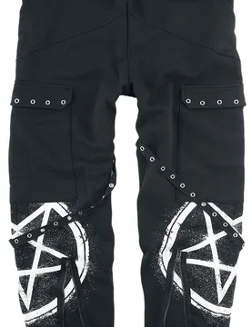 Gothic Stoffhose - Sweatpants With Pockets and Straps - S bis 5XL - für Männer - Größe 3XL - schwarz - Männer - male - Gothicana by EMP - FashionsVida