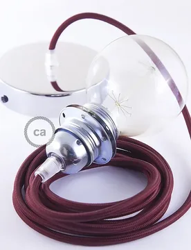 Cables Lampe Suspendue Pendel Pour Abat-jour Rm19 2 M Burgundy / Chrome Plated One Size - Creative - FashionsVida