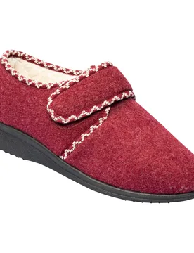 Klett-Hausschuh "Claudia" mit Wolle 36 rot - wonderwalk Home - FashionsVida