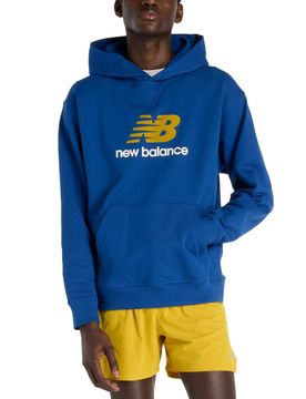 New Athletics French Terry Logo Hoodie Galaxy Blue L Herren