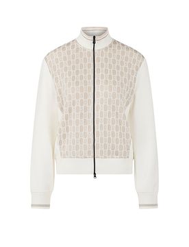 Sudadera con cremallera crema 34