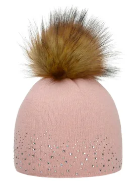 Nalin Lux Crystal Beanie Hat by - rose - Damen - Size: One Size - Eisbär - FashionsVida