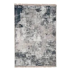 Waschbarer Teppich "Ina" blau
