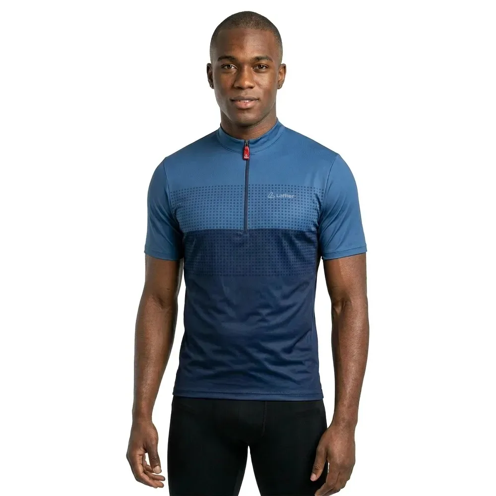 Maglia A Maniche Corte Sparta Half Zip Marin - Loeffler - FashionsVida