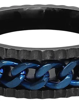 Ring - Kette - für Männer - schwarz/blau - Männer - male - etNox - FashionsVida