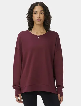 Modal Blend Tie Back Relaxed Sweatshirt Dark Pink female - Sweaty betty - FashionsVida