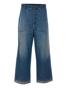 Maison Margiela Jeans a gamba larga