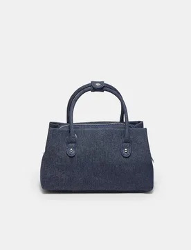 Umhängetasche Tote MITTELBLAUER DENIM-WASHED-LOOK OS - Stradivarius - FashionsVida