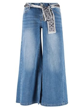 Italy Palazzo stretch denim female