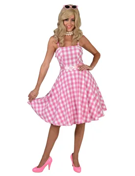 Er-Jahre-Puppe Kleid Vichy rosa Damen - female - ESPA - FashionsVida