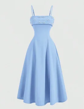 Vestido de camisola con perlas falsas tejido/de Navidad/de fiesta/de vacaciones para adolescentes, vestido de regreso a la escuela, atuendo de regreso - Shein - FashionsVida