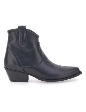Stivaletti Texani Neri Bassi Made in Italy TEX925 37